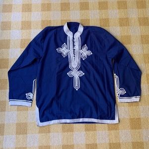 Boutique Embroidered Blue Blouse